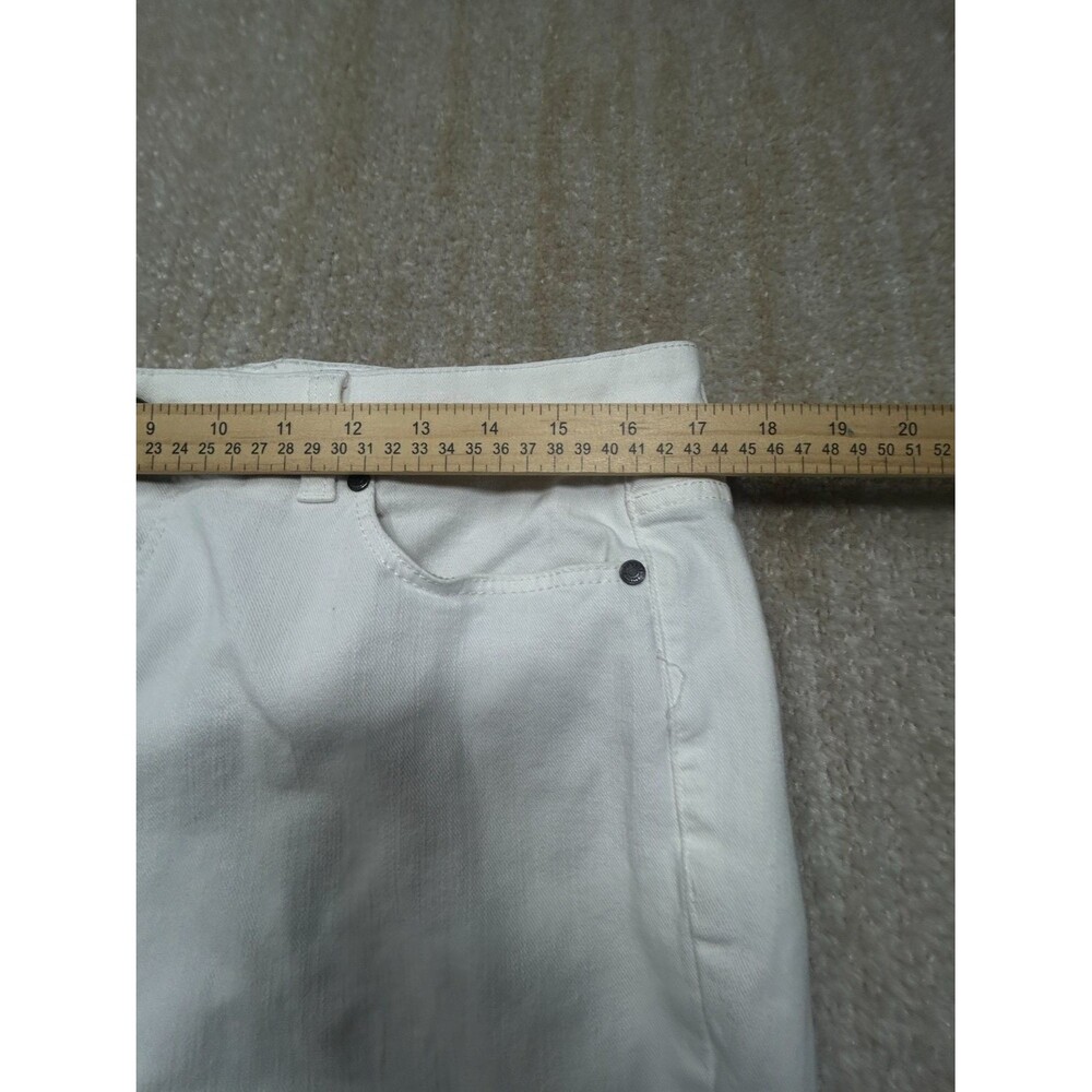 Talbots Ankle Pants Womens 12 White 5 Pocket Stretch Tapered Leg - Picture 7 of 13
